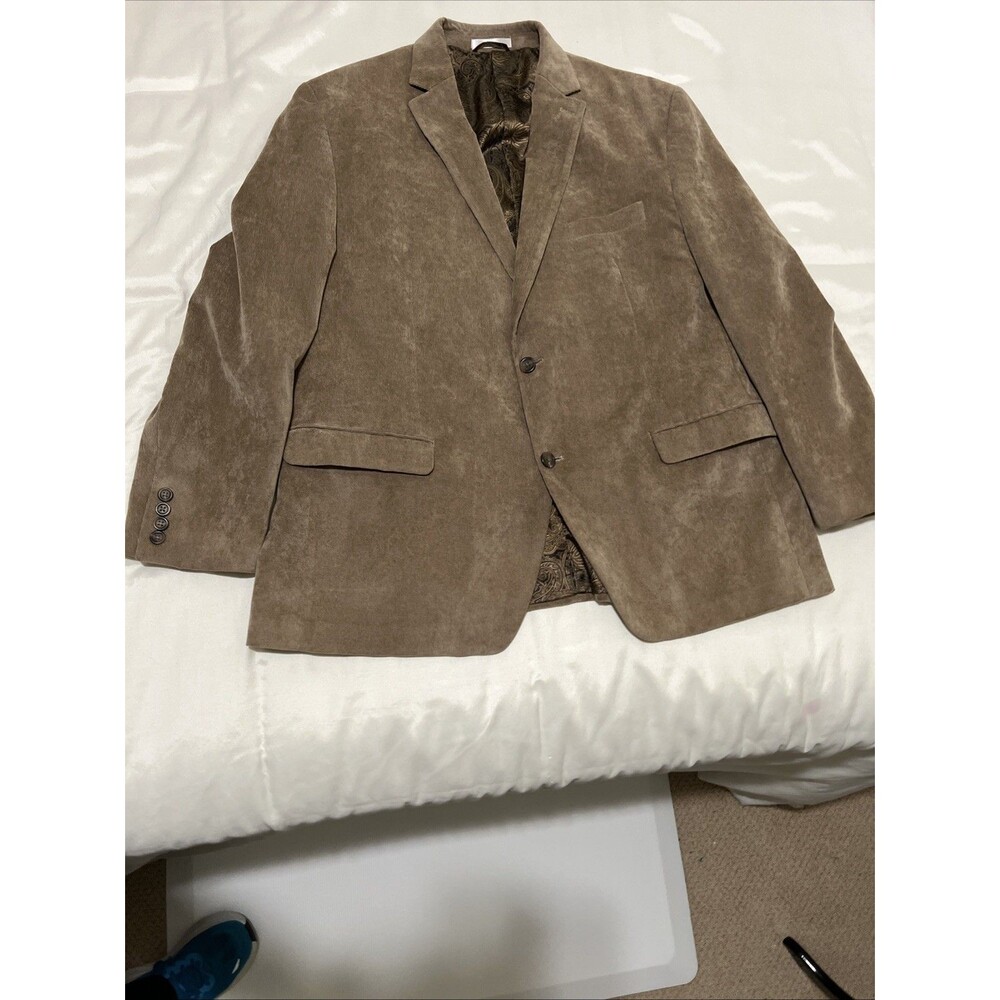 Chaps Blazer Jacket Beige Tan Corduroy Sport Coat Jacket Men’s 46 Slim